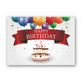 Grand Celebration Birthday Card - White Unlined Fastick  Envelope